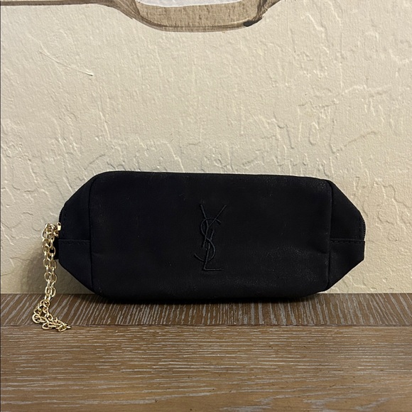 Yves Saint Laurent Handbags - Yves Saint Laurent (YSL) | Black Parfums Cosmetic Pouch/Wristlet